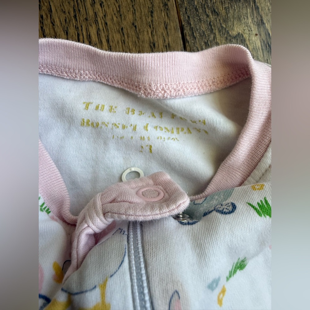 The Beaufort Bonnet Company Pink and White Kids Pajamas 2T toddler bunny easter - Picture 4 of 6